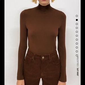 ZARA KNIT MOCK NECK SWEATER